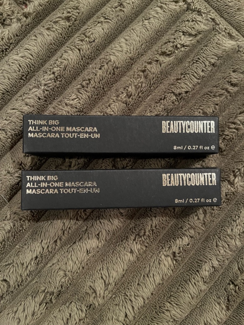 TWO New in box, Beautycounter Think Big All In One Mascaras